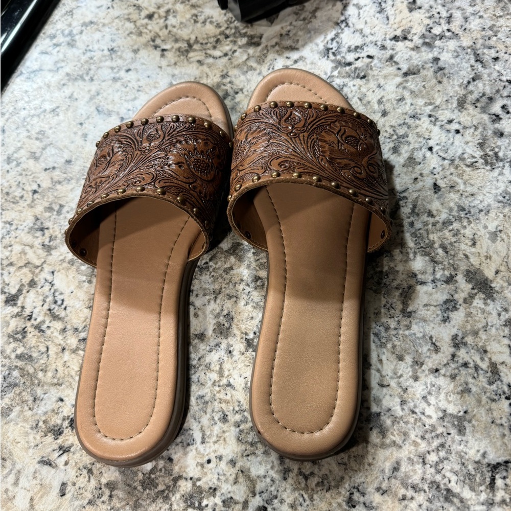 Myra bag sandals - worn once they do not fit me . Almost brand new condition